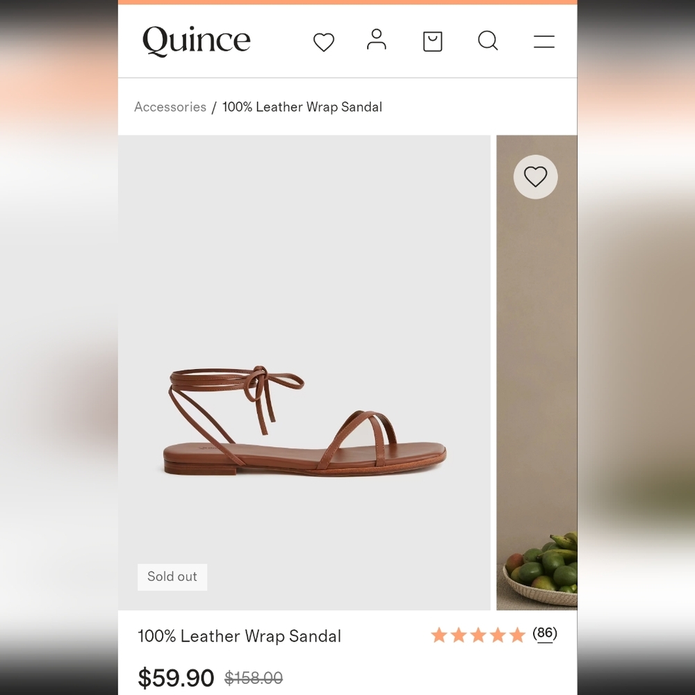 Quince 100% Leather Wrap Sandal